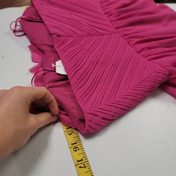 Max and Cleo Womens Strapless Formal A Line Sheer Maxi Dress Size 4 Pink NWT - Picture 12 of 15